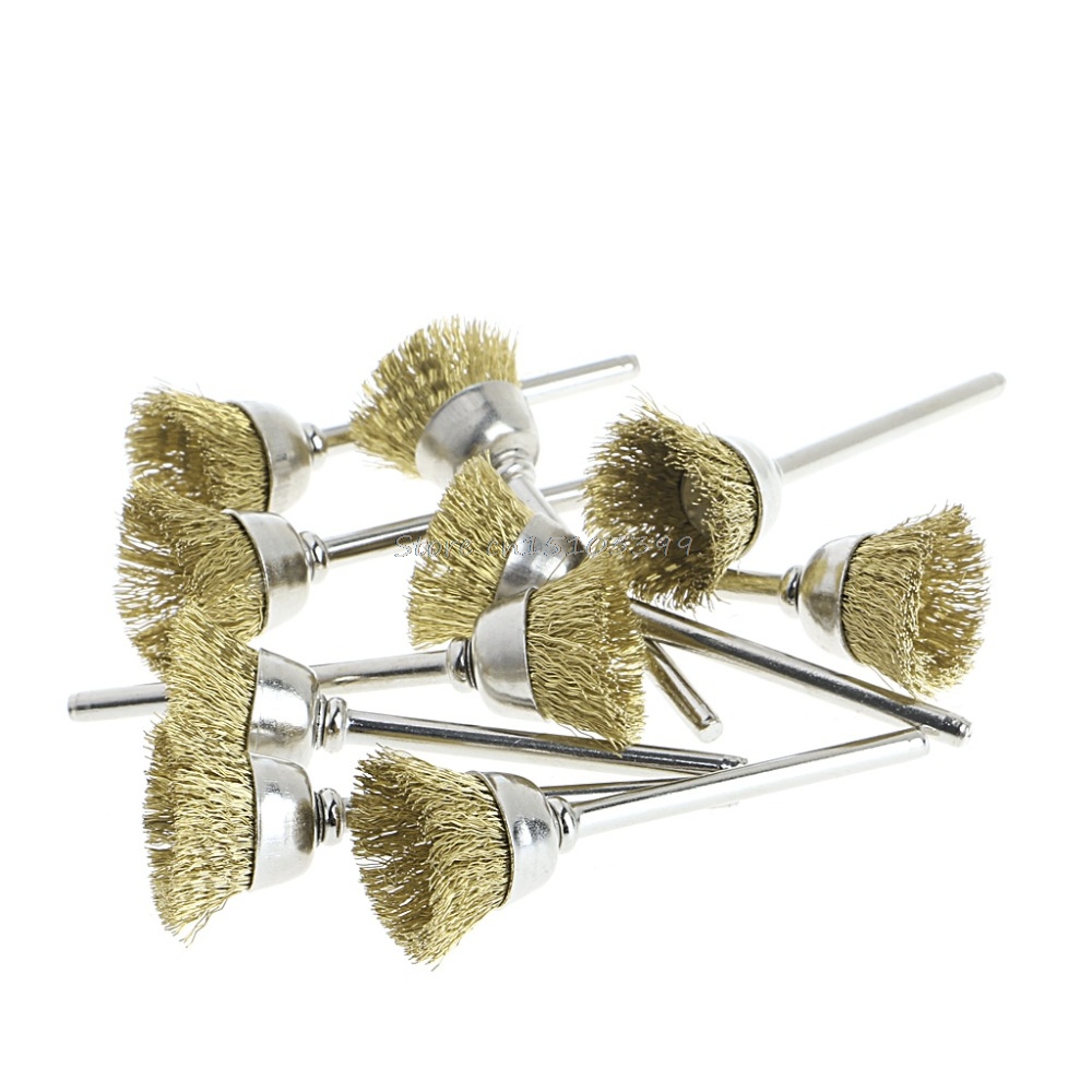 ο 10Pcs 18mm Ȳ ̾  귯 ׶δ ȸ  ׼ Ʈ G205M ְ ǰ/New 10Pcs 18mm Brass Wire Wheel Brushes For Grinder Rotary Tool Accessories Set G205M
